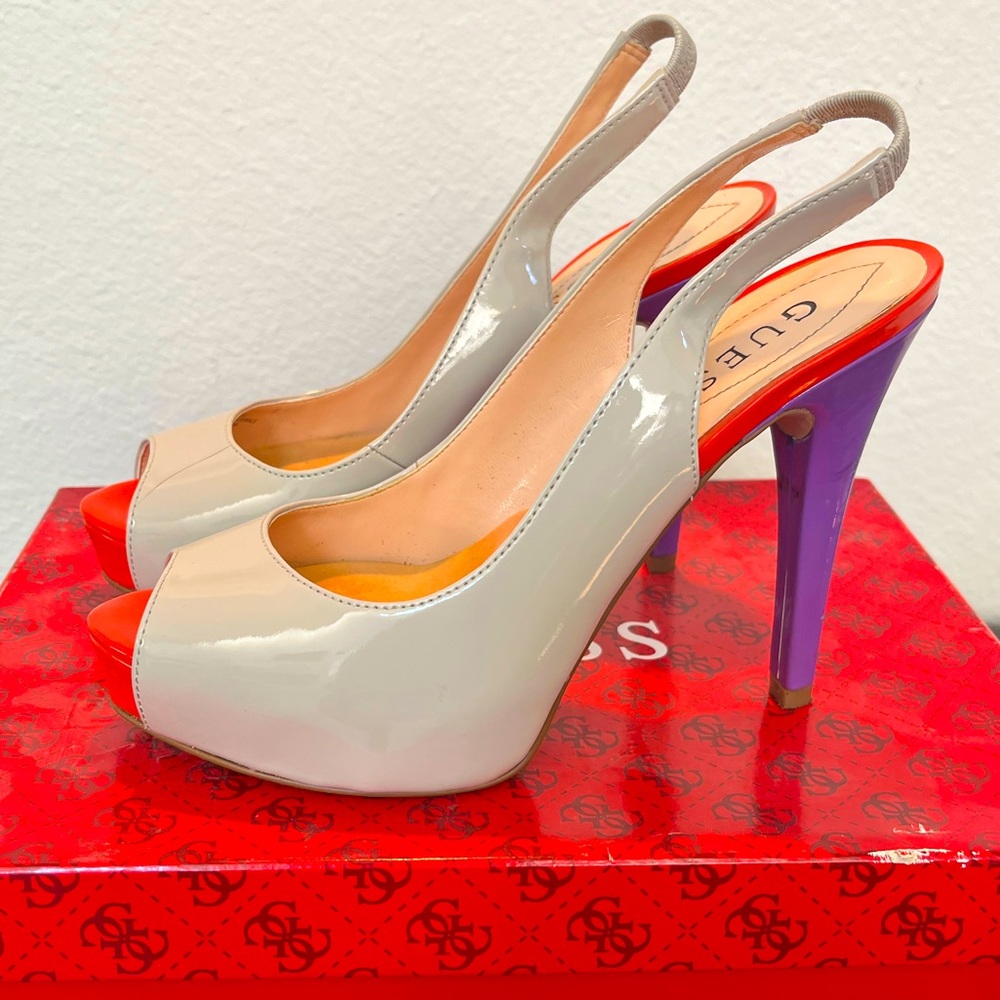 Guess beautiful peep toe high heels